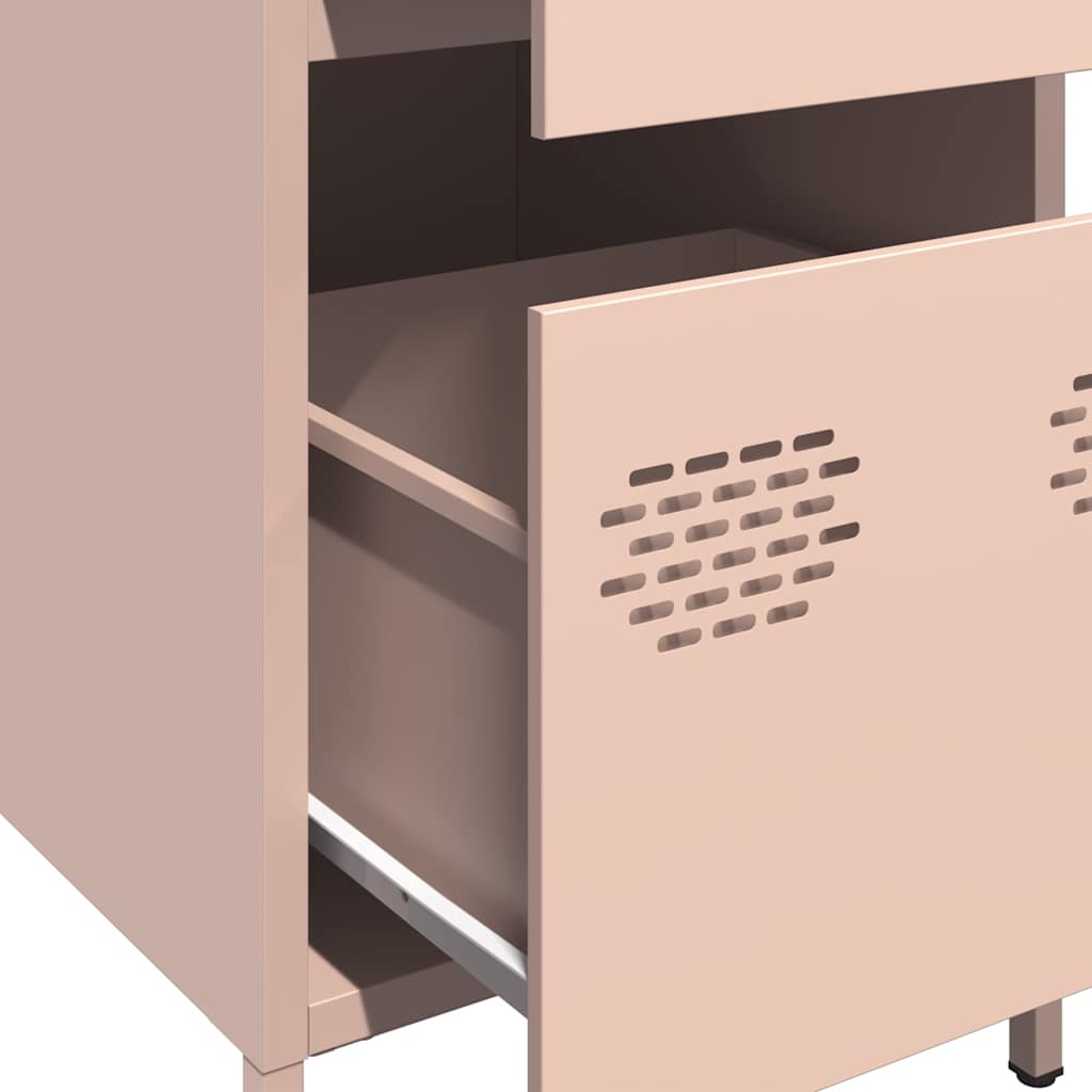 Dressoir 35x39x73,5 cm koudgewalst staal roze is nu te koop bij PeponiXL, paradijselijk wonen!