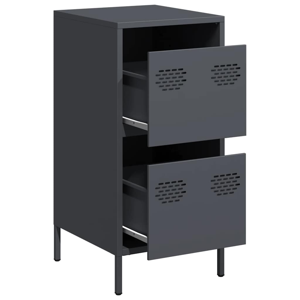 Dressoir 35x39x73,5 cm koudgewalst staal antracietkleurig is nu te koop bij PeponiXL, paradijselijk wonen!