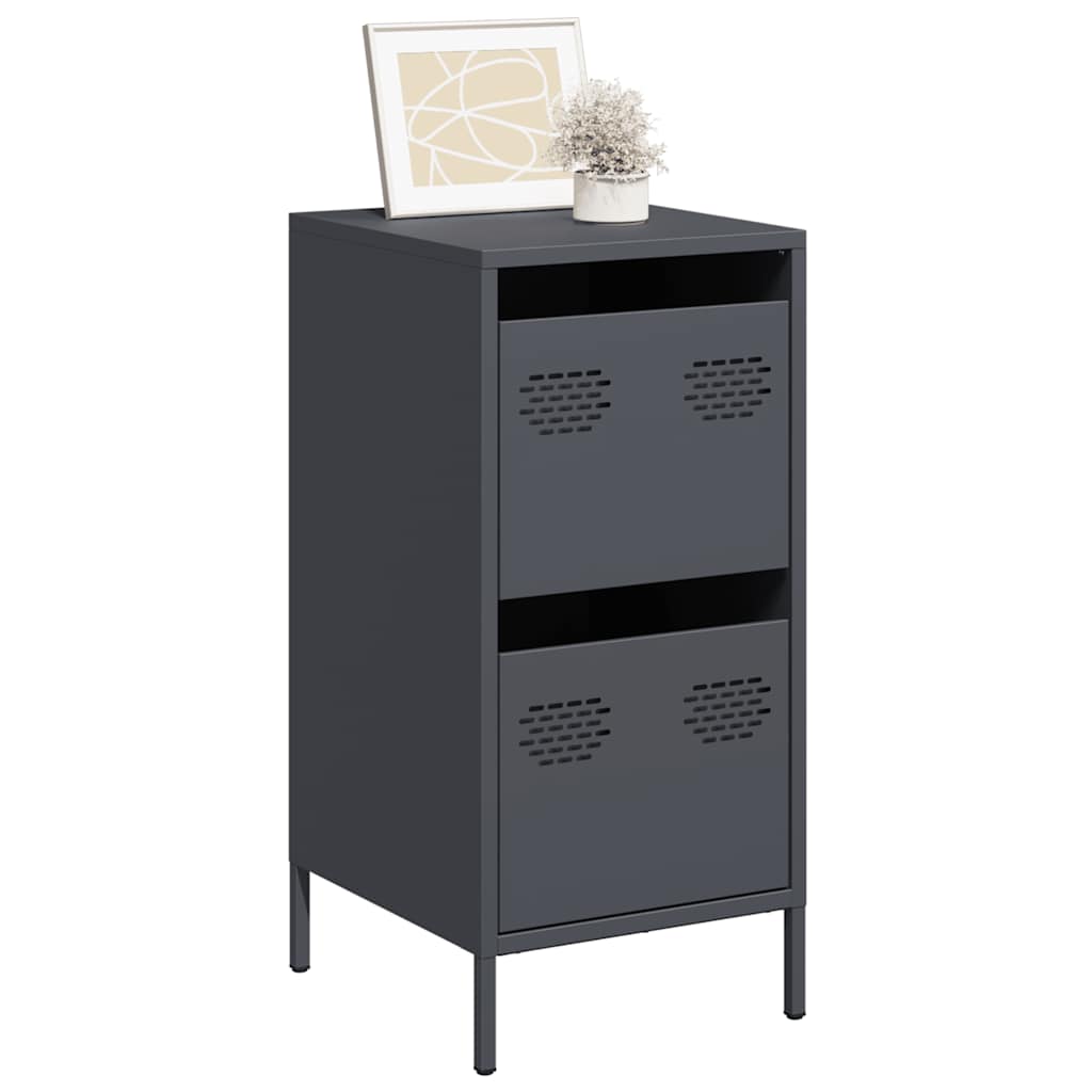 Dressoir 35x39x73,5 cm koudgewalst staal antracietkleurig is nu te koop bij PeponiXL, paradijselijk wonen!