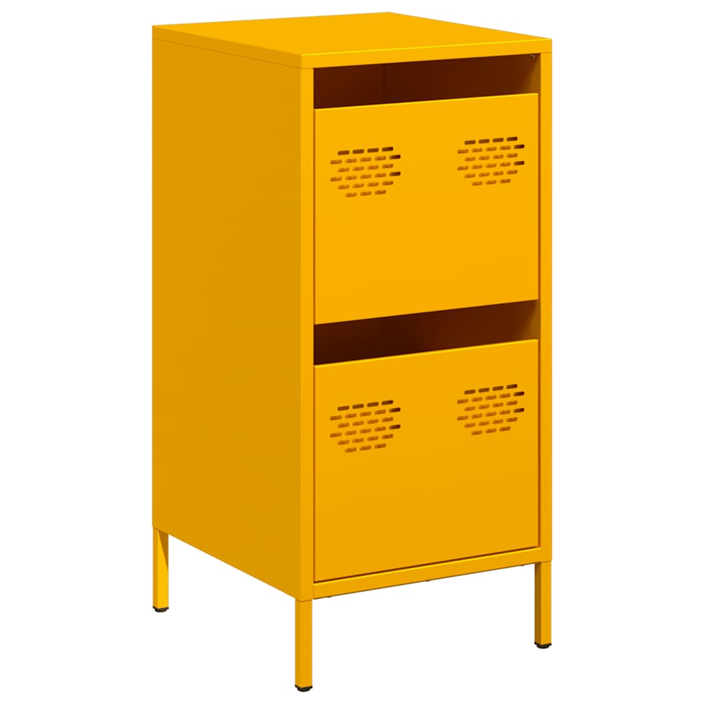 Dressoir 35x39x73,5 cm koudgewalst staal mosterdgeel is nu te koop bij PeponiXL, paradijselijk wonen!