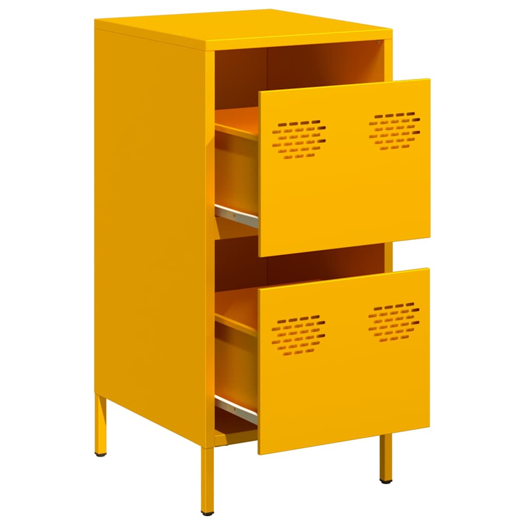 Dressoir 35x39x73,5 cm koudgewalst staal mosterdgeel is nu te koop bij PeponiXL, paradijselijk wonen!