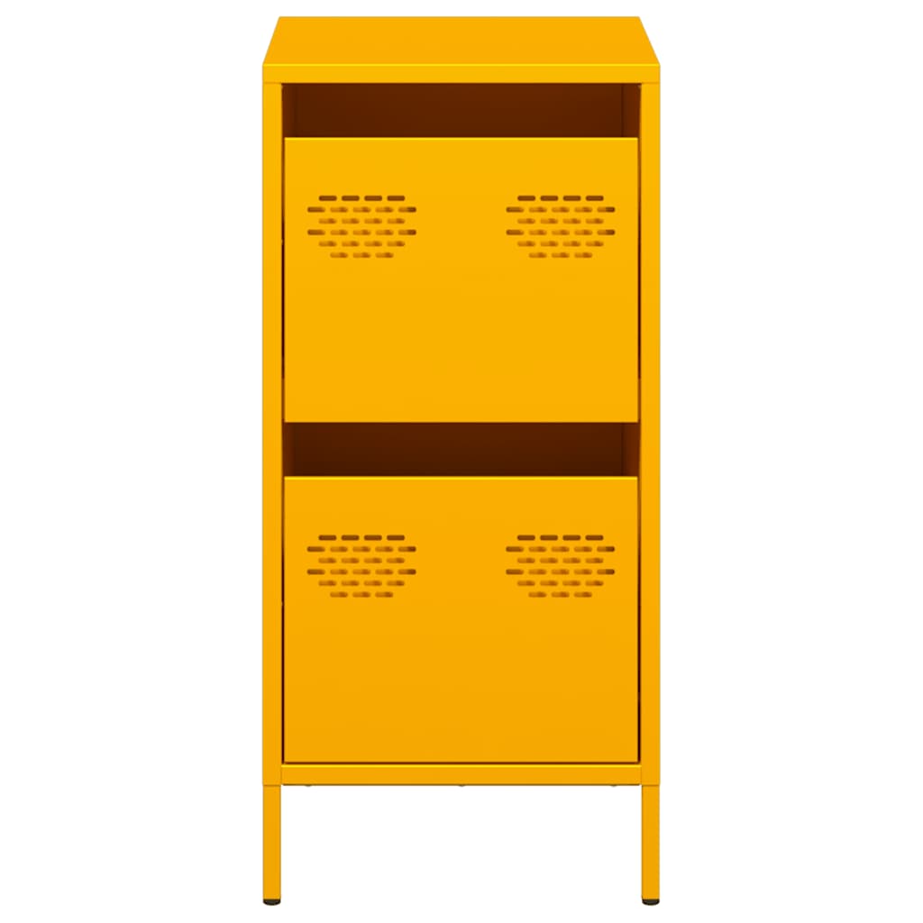 Dressoir 35x39x73,5 cm koudgewalst staal mosterdgeel is nu te koop bij PeponiXL, paradijselijk wonen!