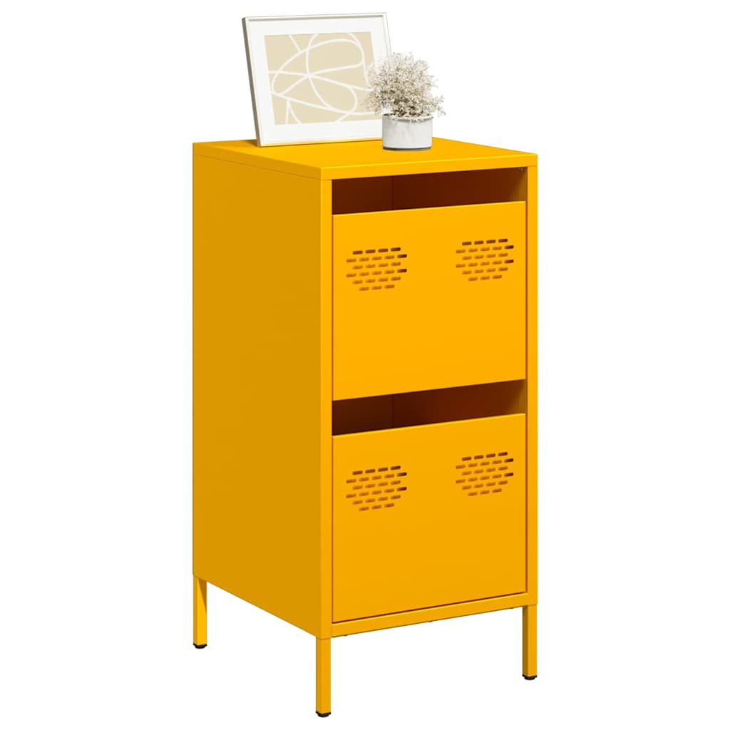 Dressoir 35x39x73,5 cm koudgewalst staal mosterdgeel is nu te koop bij PeponiXL, paradijselijk wonen!