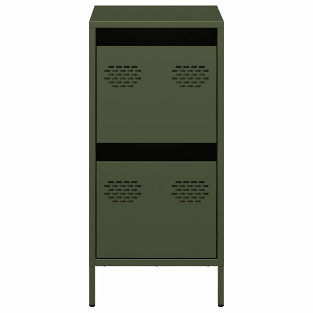 Dressoir 35x39x73,5 cm koudgewalst staal olijfgroen is nu te koop bij PeponiXL, paradijselijk wonen!