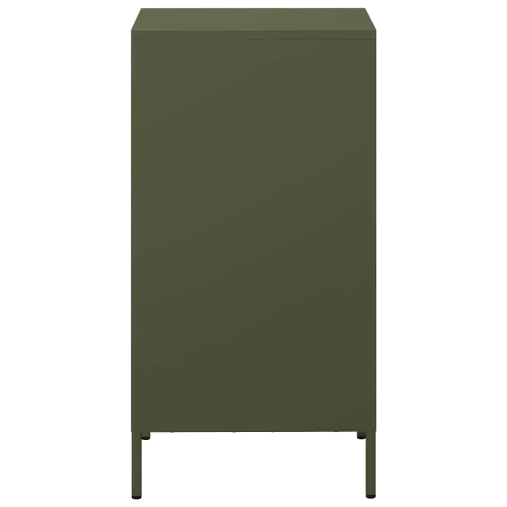 Dressoir 35x39x73,5 cm koudgewalst staal olijfgroen is nu te koop bij PeponiXL, paradijselijk wonen!