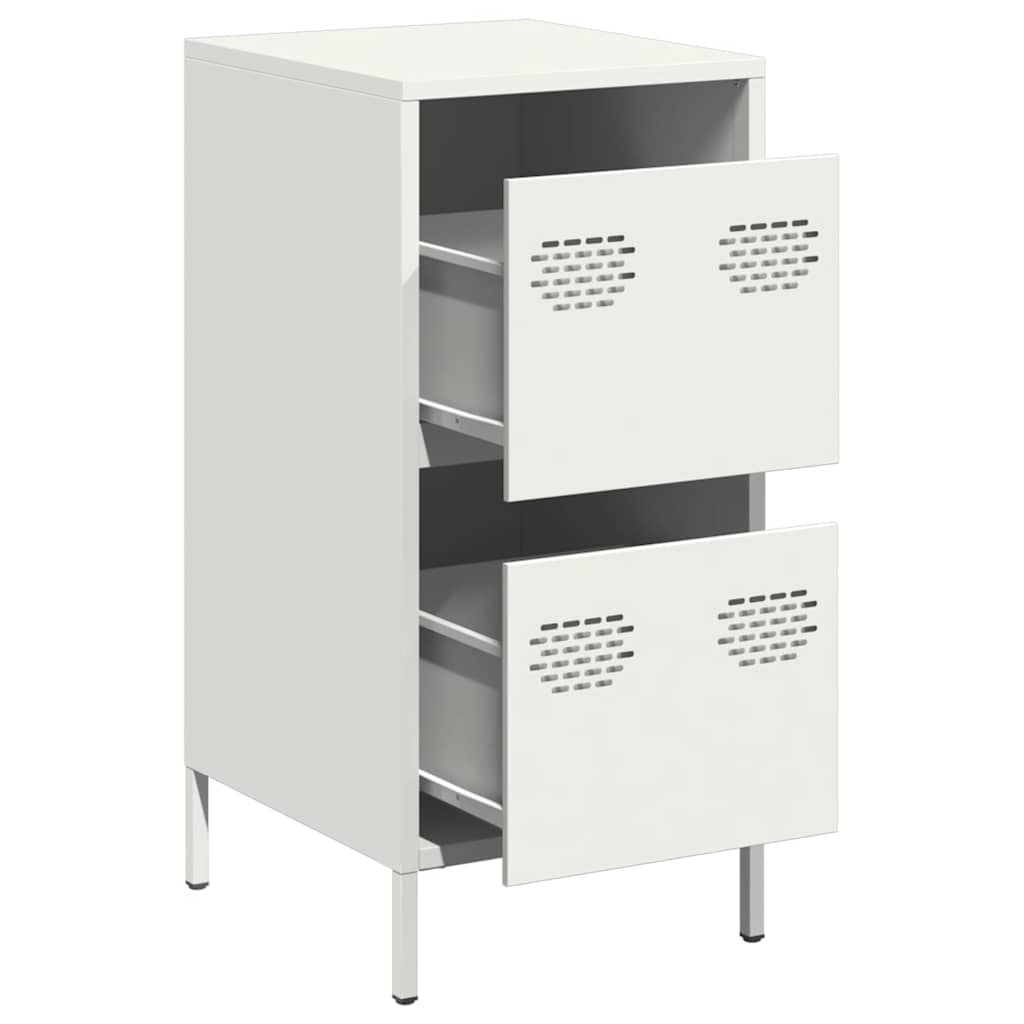 Dressoir 35x39x73,5 cm koudgewalst staal wit is nu te koop bij PeponiXL, paradijselijk wonen!