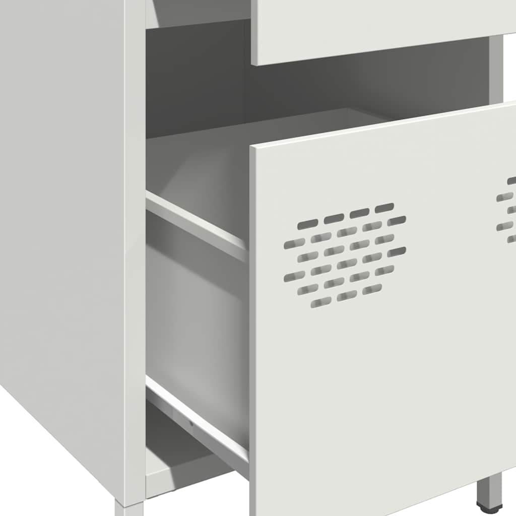 Dressoir 35x39x73,5 cm koudgewalst staal wit is nu te koop bij PeponiXL, paradijselijk wonen!