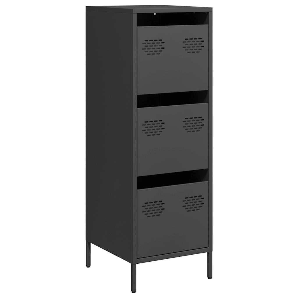 Hoge kast 39x35x103,5 cm staal zwart is nu te koop bij PeponiXL, paradijselijk wonen!