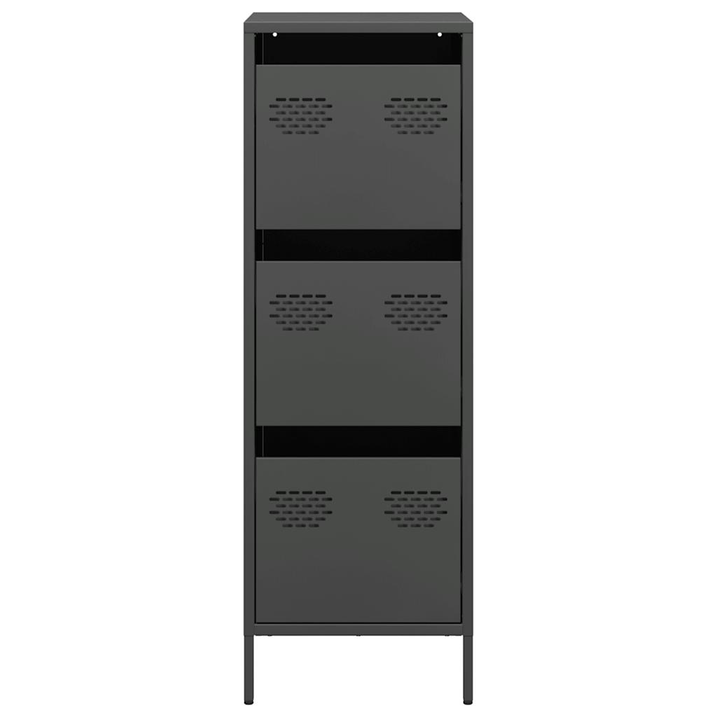 Hoge kast 39x35x103,5 cm staal zwart is nu te koop bij PeponiXL, paradijselijk wonen!