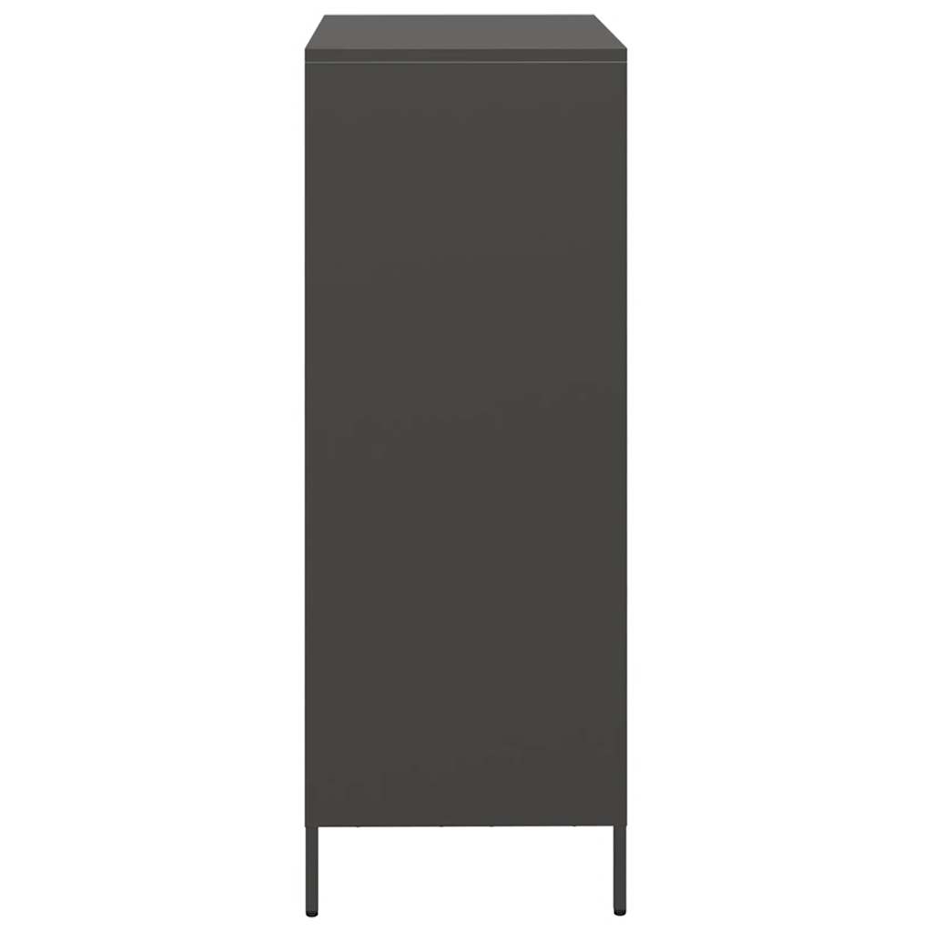 Hoge kast 39x35x103,5 cm staal zwart is nu te koop bij PeponiXL, paradijselijk wonen!