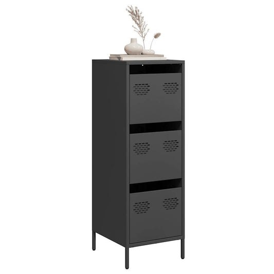 Hoge kast 39x35x103,5 cm staal zwart is nu te koop bij PeponiXL, paradijselijk wonen!