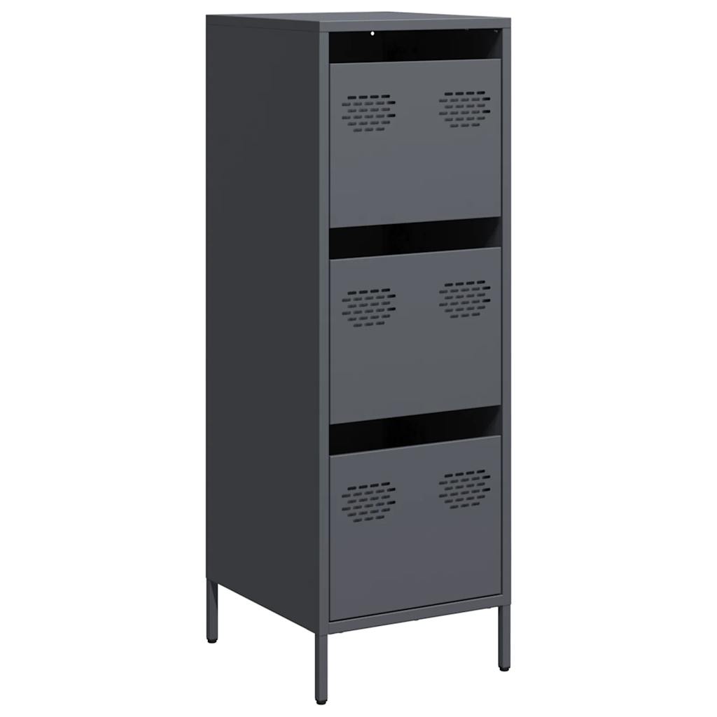 Hoge kast 39x35x103,5 cm staal antracietkleurig is nu te koop bij PeponiXL, paradijselijk wonen!