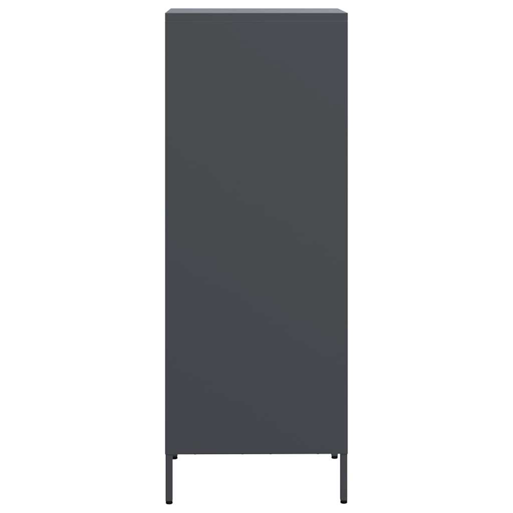 Hoge kast 39x35x103,5 cm staal antracietkleurig is nu te koop bij PeponiXL, paradijselijk wonen!