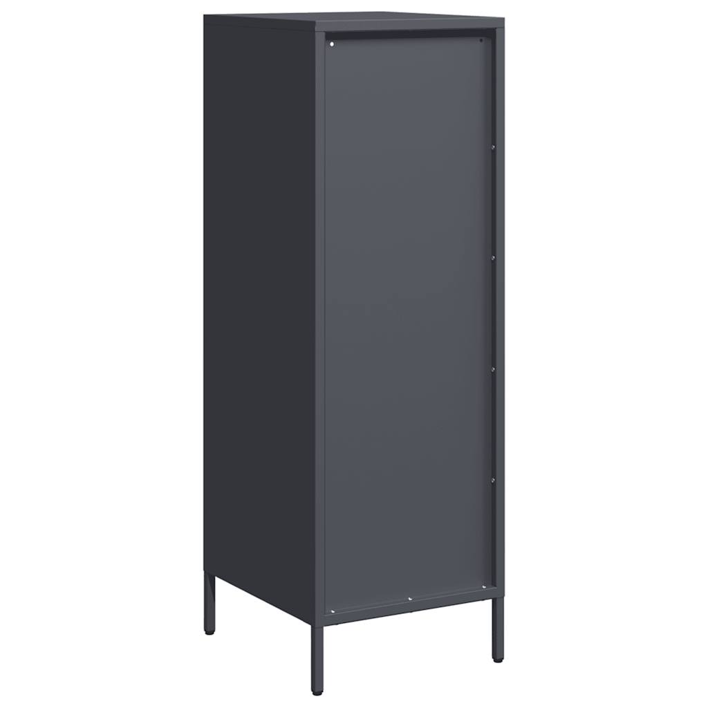 Hoge kast 39x35x103,5 cm staal antracietkleurig is nu te koop bij PeponiXL, paradijselijk wonen!