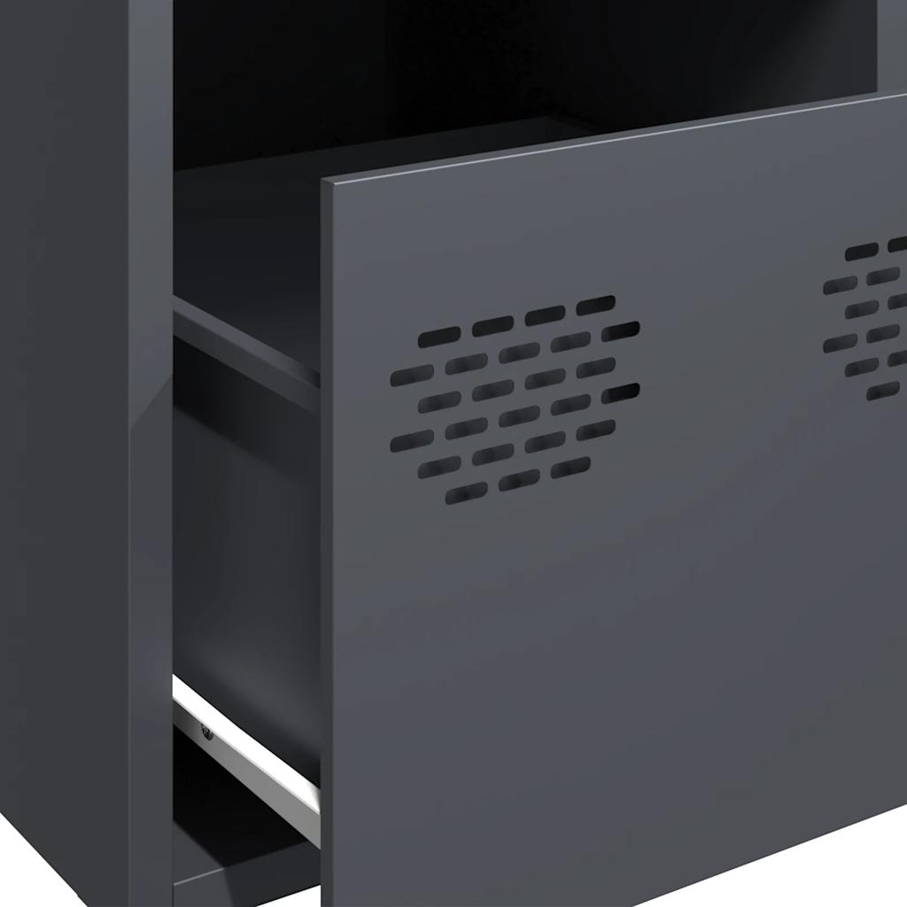 Hoge kast 39x35x103,5 cm staal antracietkleurig is nu te koop bij PeponiXL, paradijselijk wonen!