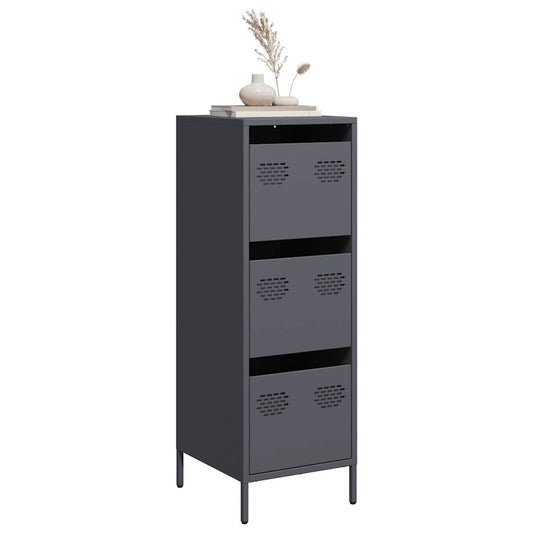 Hoge kast 39x35x103,5 cm staal antracietkleurig is nu te koop bij PeponiXL, paradijselijk wonen!