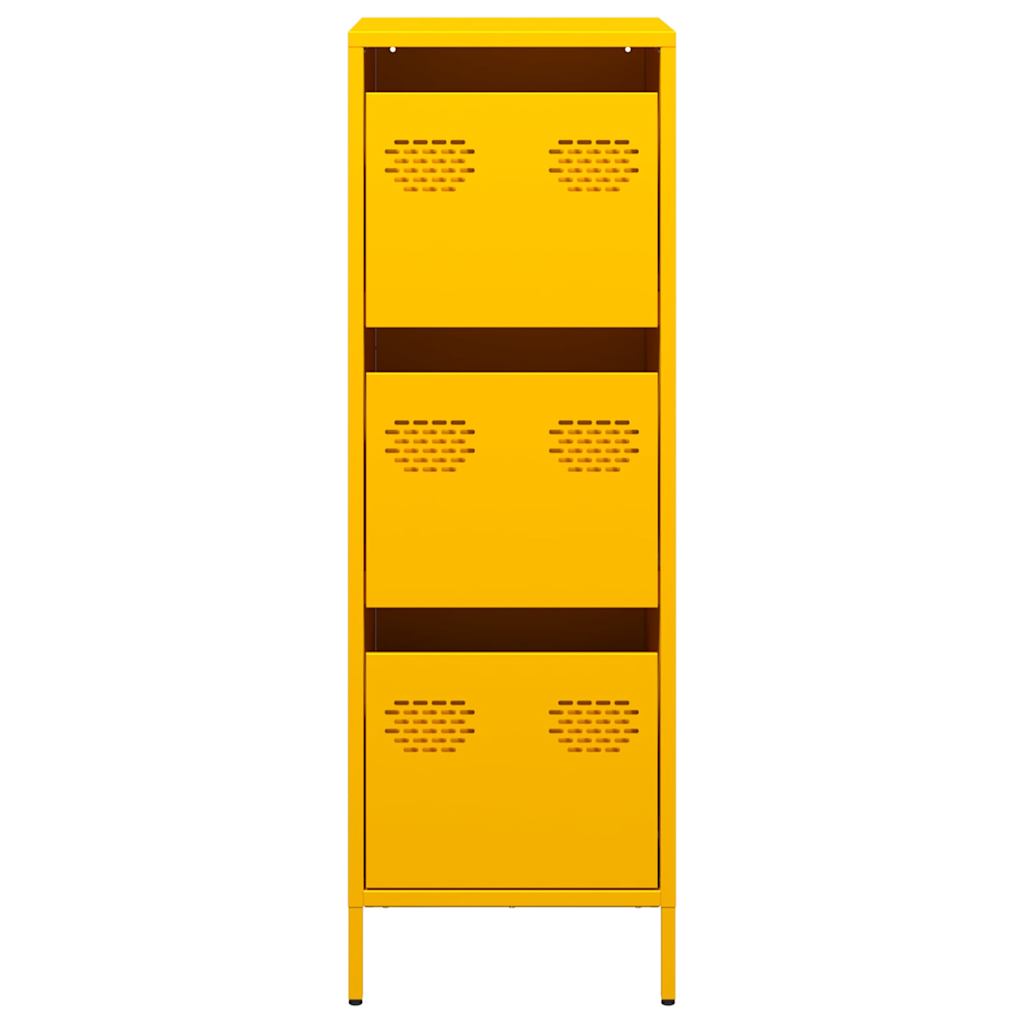 Hoge kast 39x35x103,5 cm staal mosterdgeel is nu te koop bij PeponiXL, paradijselijk wonen!