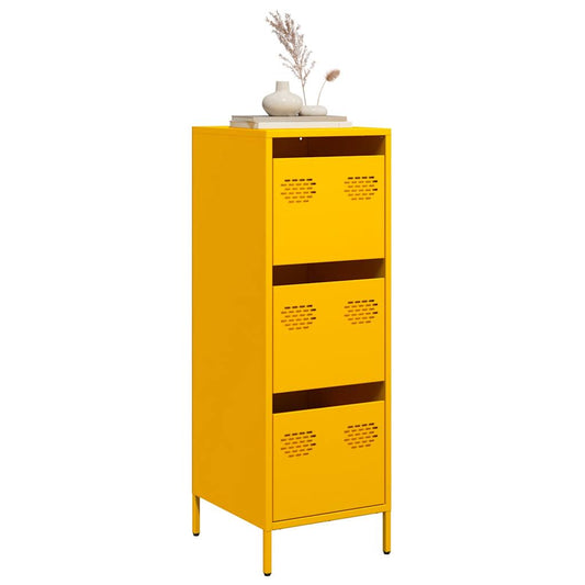 Hoge kast 39x35x103,5 cm staal mosterdgeel is nu te koop bij PeponiXL, paradijselijk wonen!