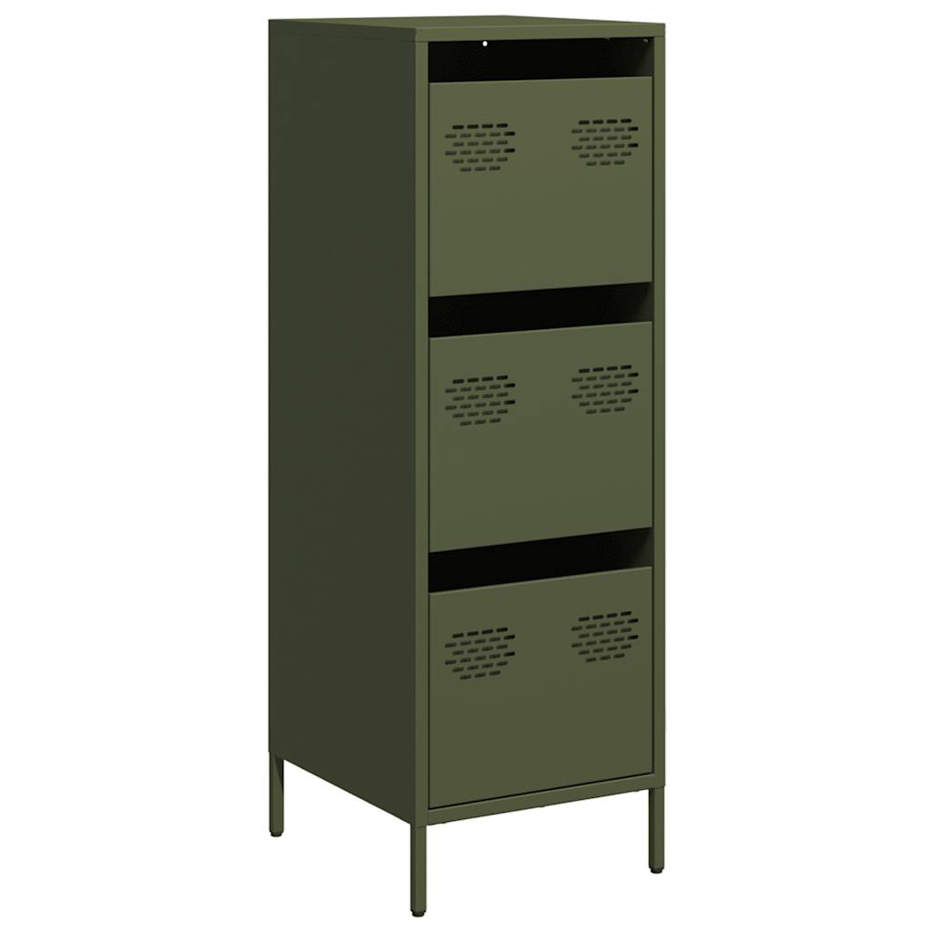 Hoge kast 39x35x103,5 cm staal olijfgroen is nu te koop bij PeponiXL, paradijselijk wonen!
