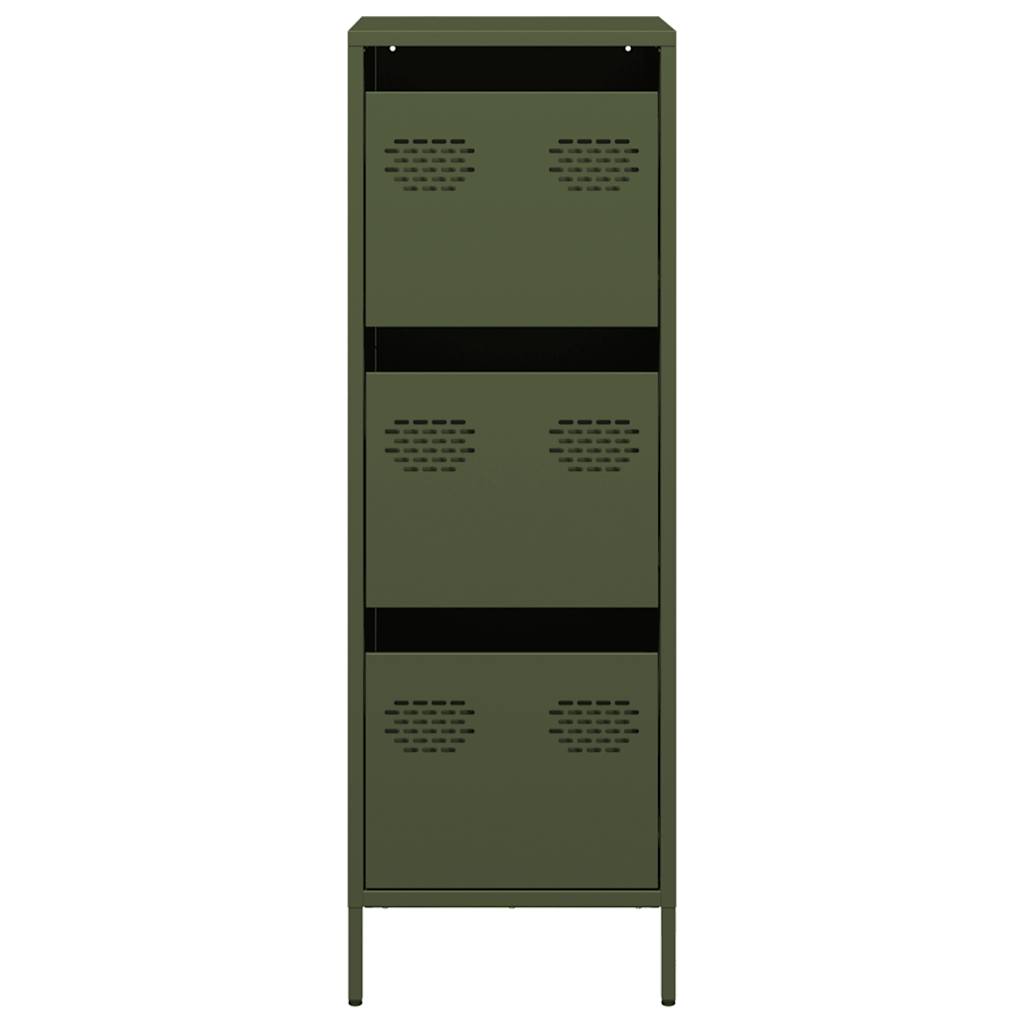Hoge kast 39x35x103,5 cm staal olijfgroen is nu te koop bij PeponiXL, paradijselijk wonen!