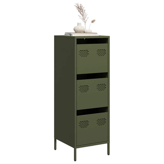 Hoge kast 39x35x103,5 cm staal olijfgroen is nu te koop bij PeponiXL, paradijselijk wonen!