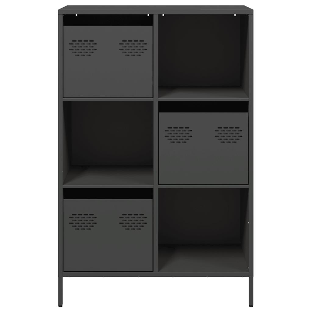 Hoge kast 68x39x103,5 cm staal zwart is nu te koop bij PeponiXL, paradijselijk wonen!