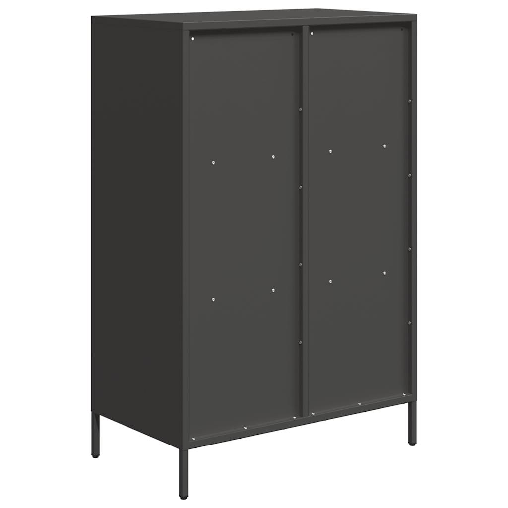 Hoge kast 68x39x103,5 cm staal zwart is nu te koop bij PeponiXL, paradijselijk wonen!