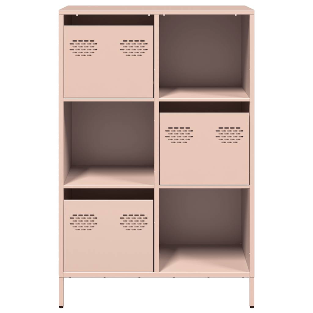 Hoge kast 68x39x103,5 cm staal roze is nu te koop bij PeponiXL, paradijselijk wonen!