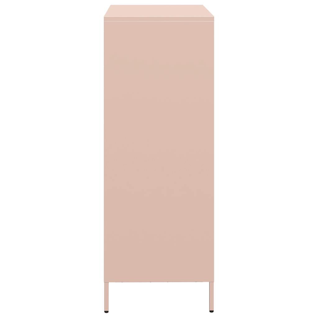 Hoge kast 68x39x103,5 cm staal roze is nu te koop bij PeponiXL, paradijselijk wonen!