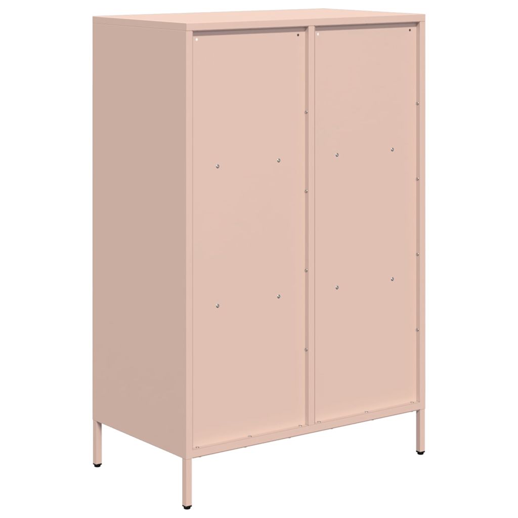Hoge kast 68x39x103,5 cm staal roze is nu te koop bij PeponiXL, paradijselijk wonen!
