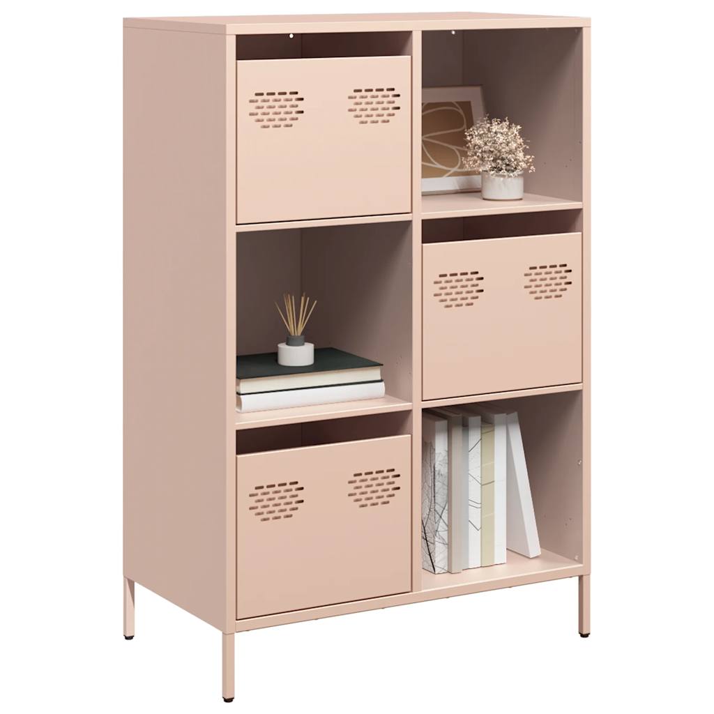 Hoge kast 68x39x103,5 cm staal roze is nu te koop bij PeponiXL, paradijselijk wonen!
