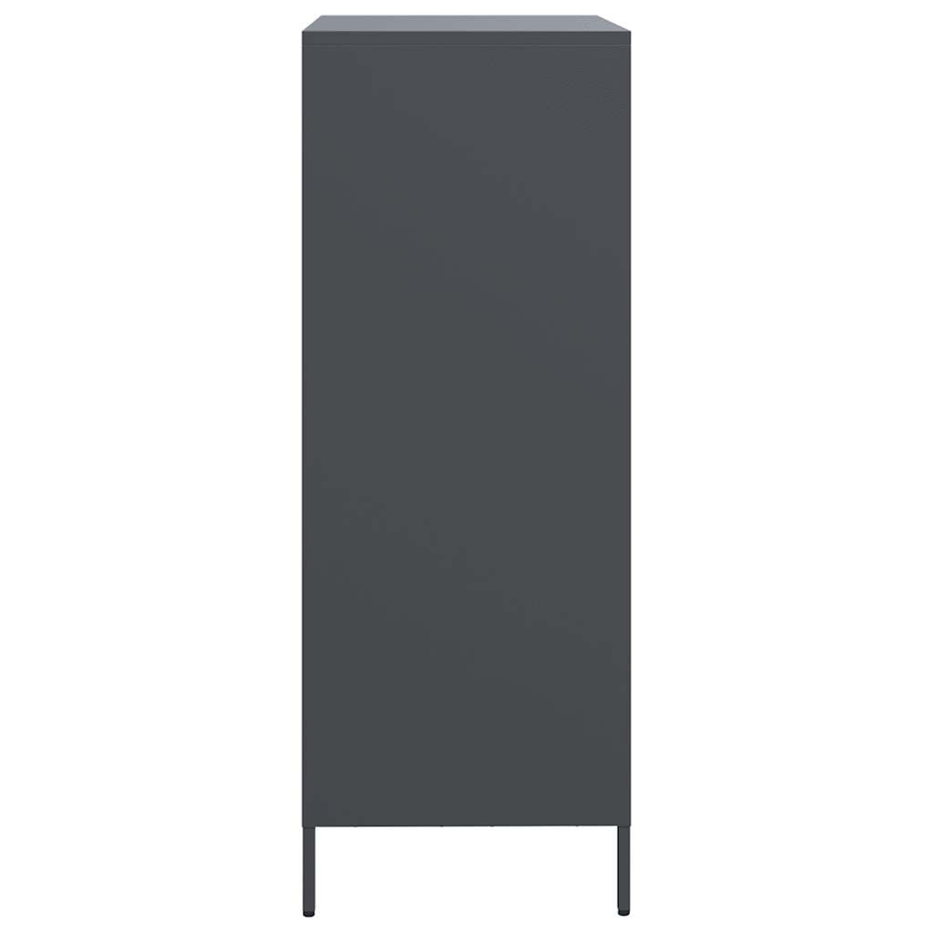 Hoge kast 68x39x103,5 cm staal antracietkleurig is nu te koop bij PeponiXL, paradijselijk wonen!