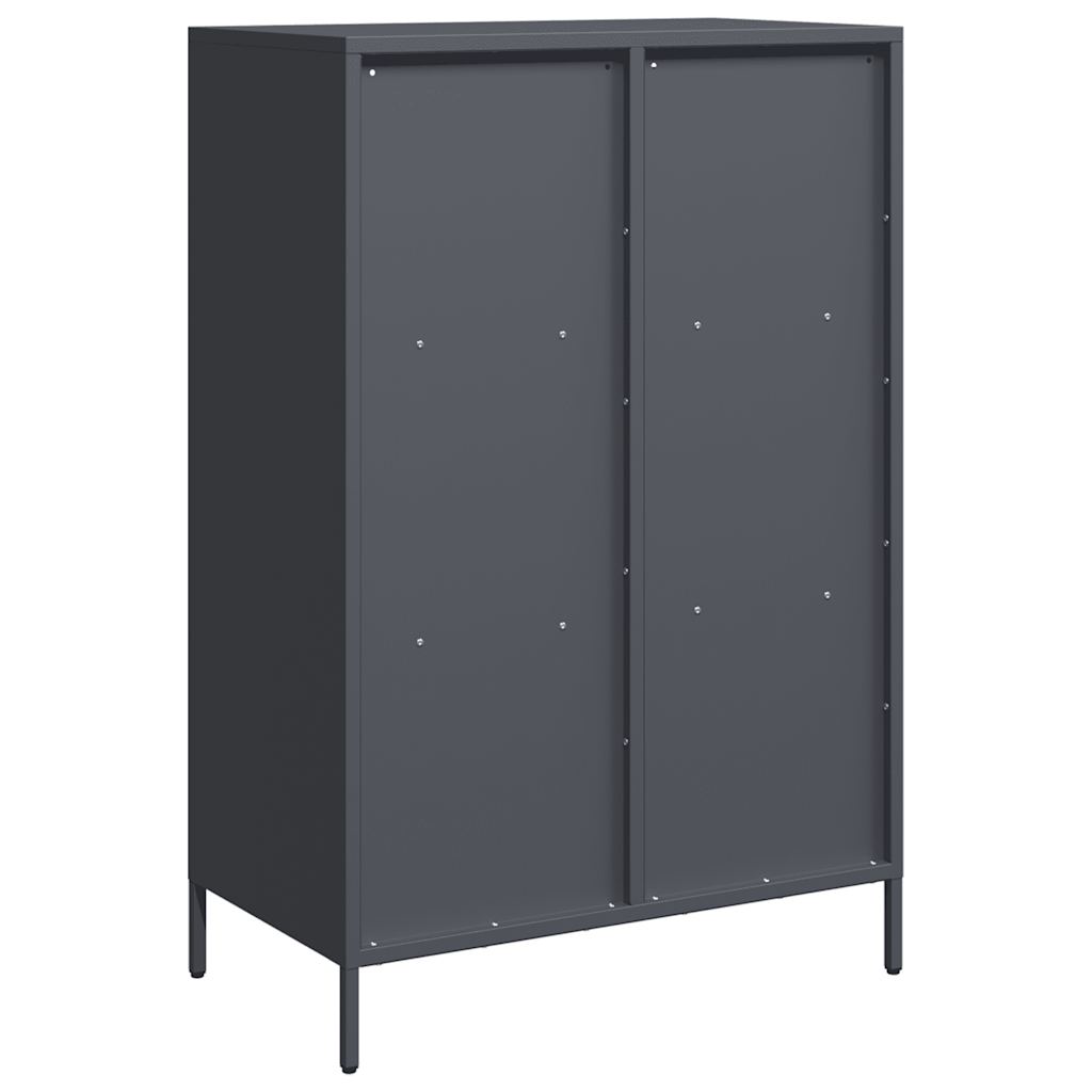 Hoge kast 68x39x103,5 cm staal antracietkleurig is nu te koop bij PeponiXL, paradijselijk wonen!