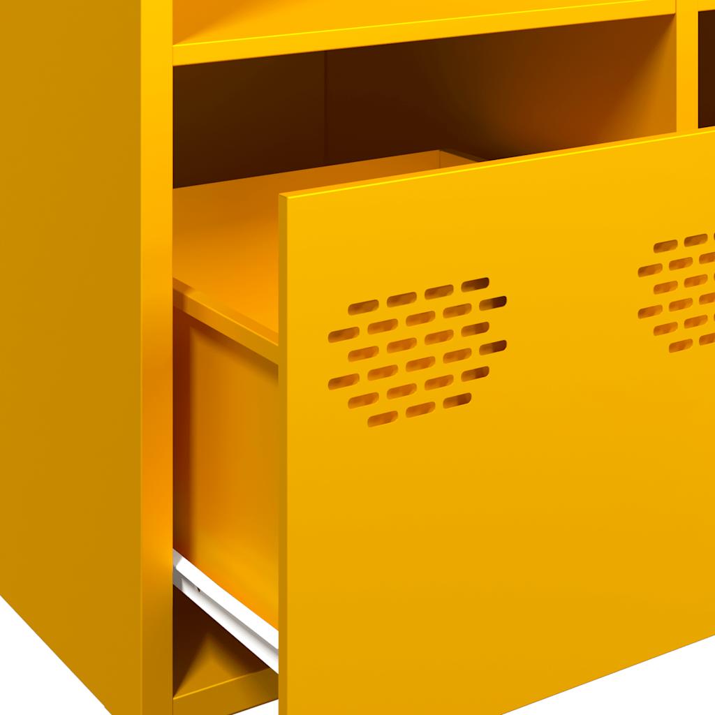 Hoge kast 68x39x103,5 cm staal mosterdgeel is nu te koop bij PeponiXL, paradijselijk wonen!