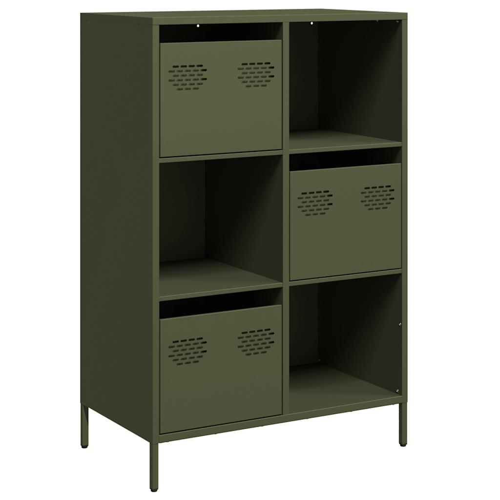Hoge kast 68x39x103,5 cm staal olijfgroen is nu te koop bij PeponiXL, paradijselijk wonen!