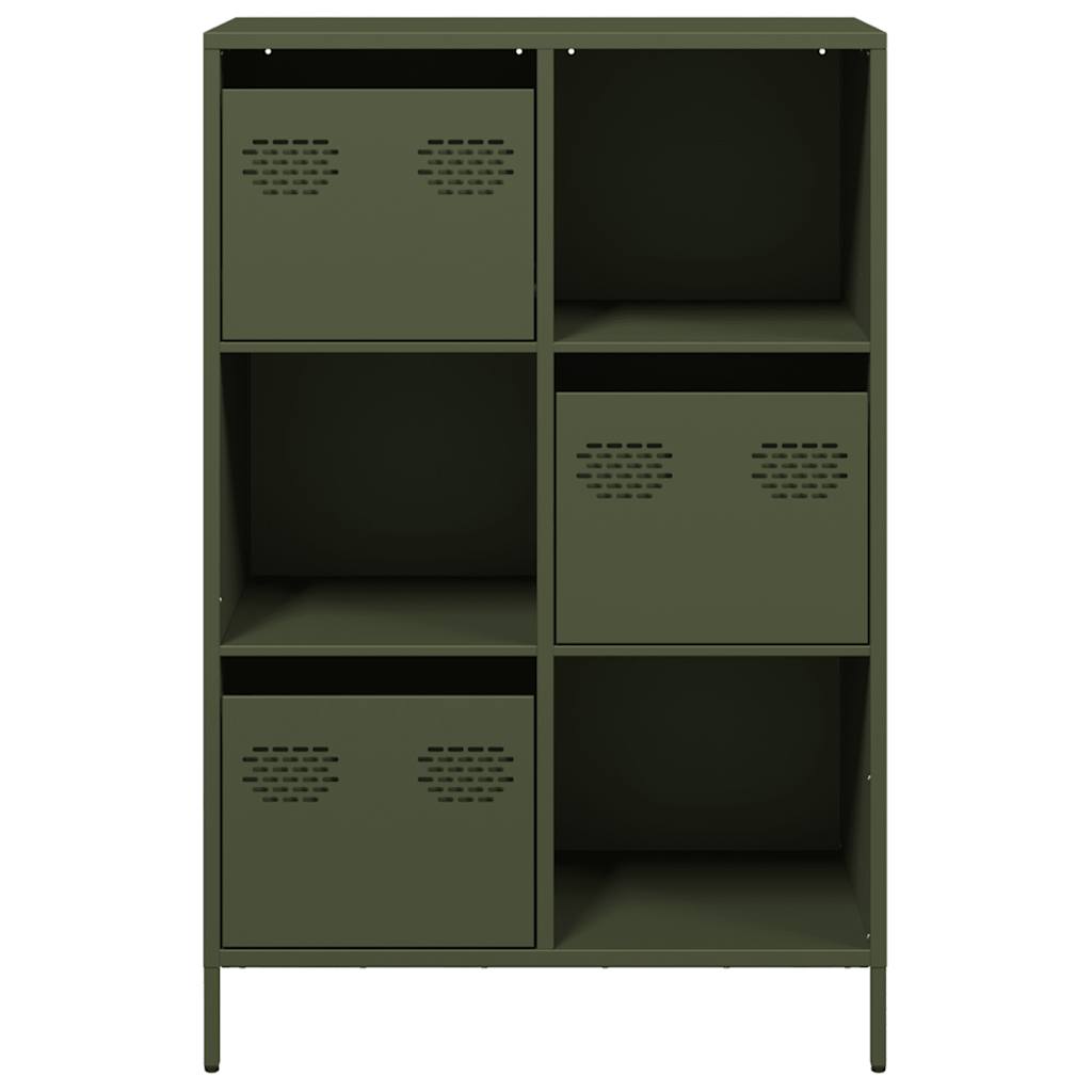 Hoge kast 68x39x103,5 cm staal olijfgroen is nu te koop bij PeponiXL, paradijselijk wonen!