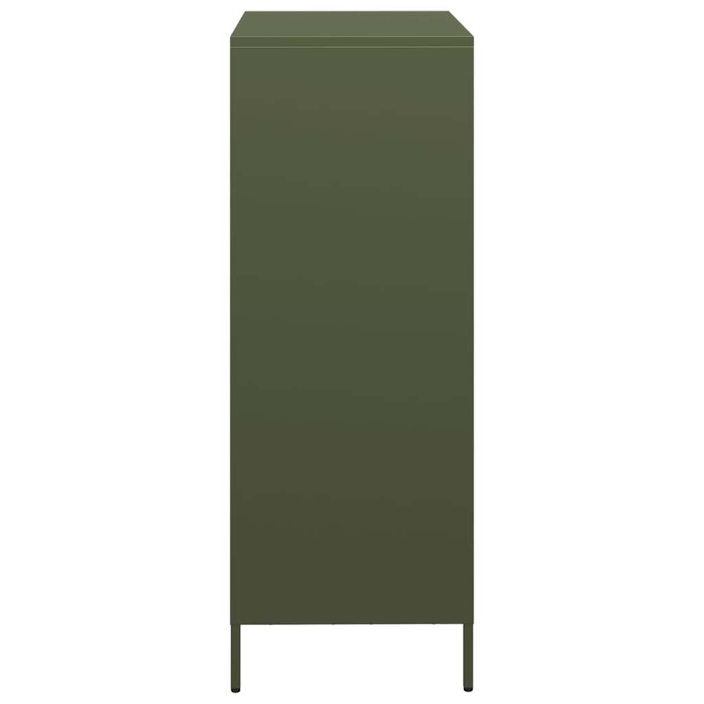 Hoge kast 68x39x103,5 cm staal olijfgroen is nu te koop bij PeponiXL, paradijselijk wonen!