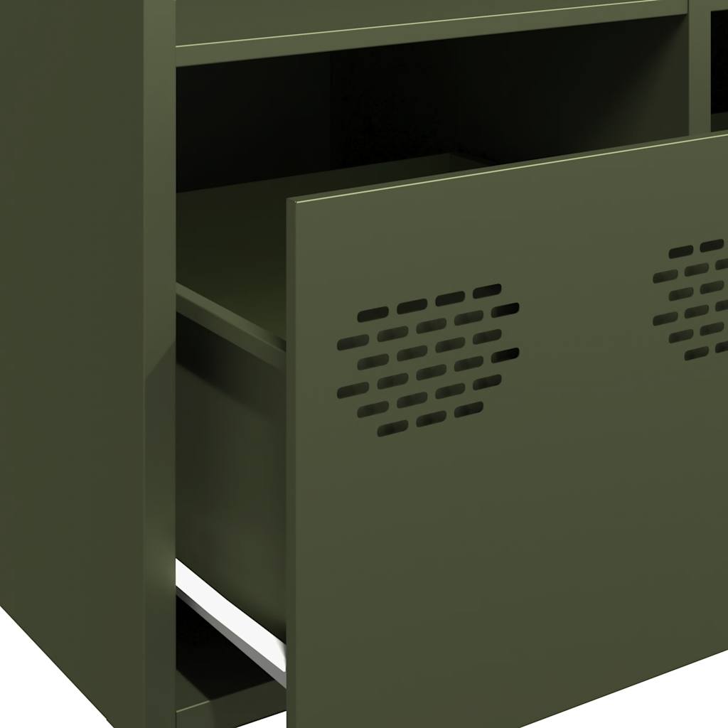Hoge kast 68x39x103,5 cm staal olijfgroen is nu te koop bij PeponiXL, paradijselijk wonen!
