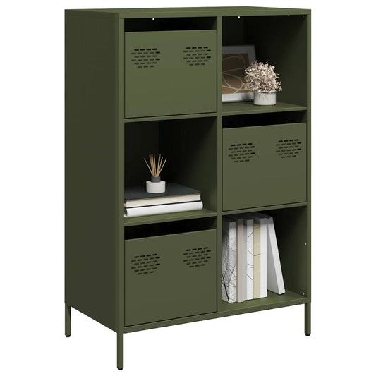 Hoge kast 68x39x103,5 cm staal olijfgroen is nu te koop bij PeponiXL, paradijselijk wonen!