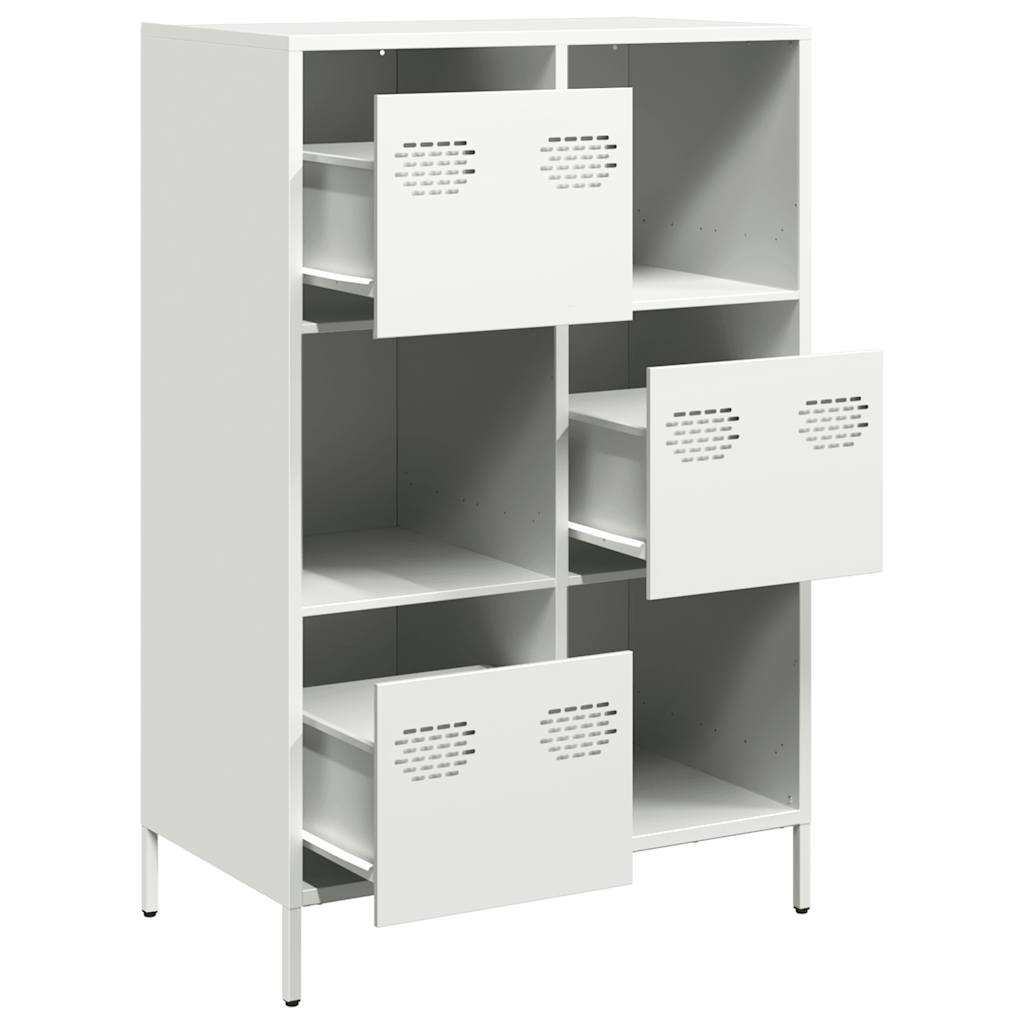 Hoge kast 68x39x103,5 cm staal wit is nu te koop bij PeponiXL, paradijselijk wonen!