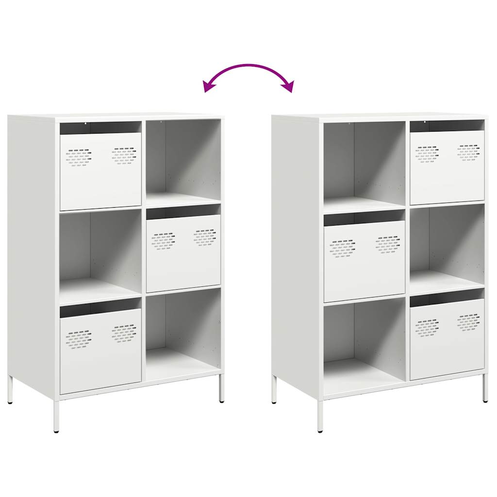 Hoge kast 68x39x103,5 cm staal wit is nu te koop bij PeponiXL, paradijselijk wonen!
