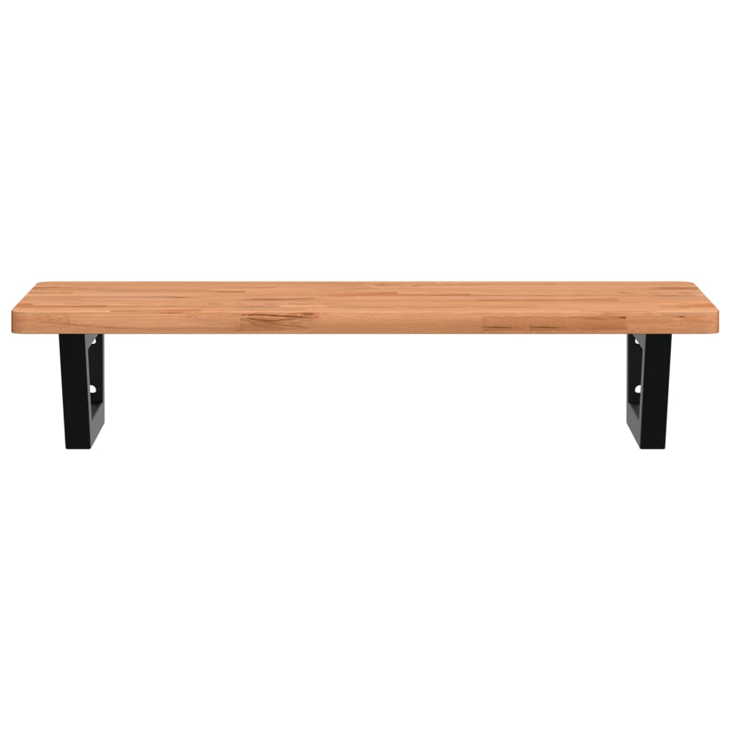 Badkamer wandschap staal en massief beukenhout is nu te koop bij PeponiXL, paradijselijk wonen!