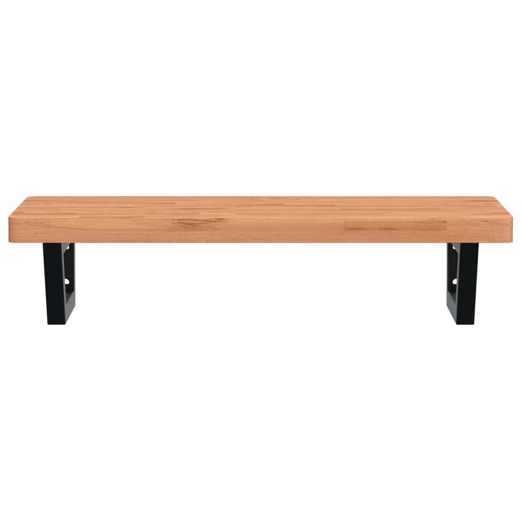 Badkamer wandschap staal en massief beukenhout is nu te koop bij PeponiXL, paradijselijk wonen!