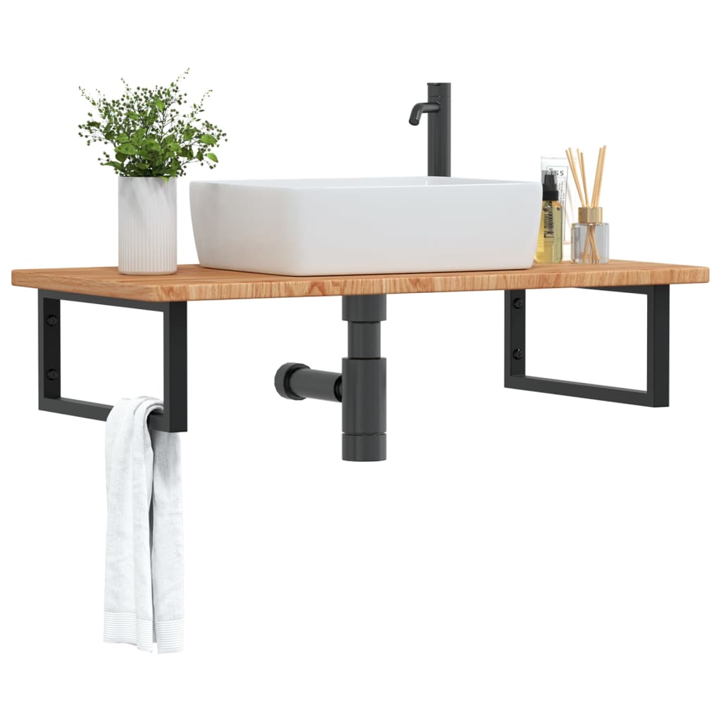 Badkamer wandschap staal en massief eikenhout is nu te koop bij PeponiXL, paradijselijk wonen!