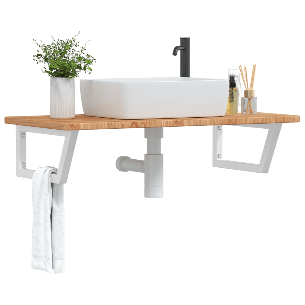 Badkamer wandschap staal en massief eikenhout is nu te koop bij PeponiXL, paradijselijk wonen!
