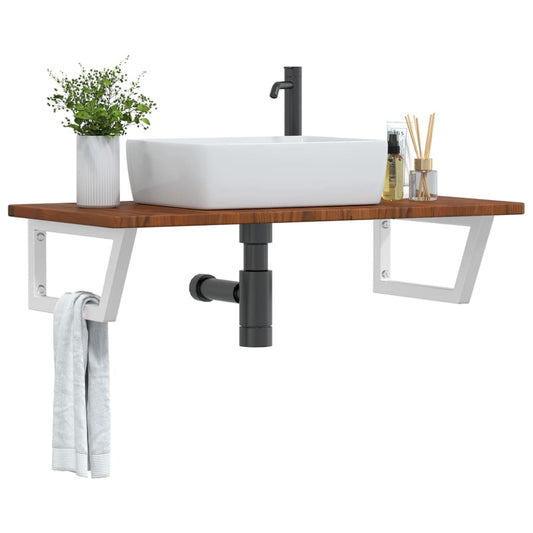 Badkamer wandschap staal en massief eikenhout is nu te koop bij PeponiXL, paradijselijk wonen!