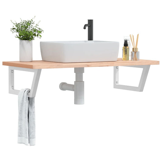 Badkamer wandschap staal en massief beukenhout is nu te koop bij PeponiXL, paradijselijk wonen!