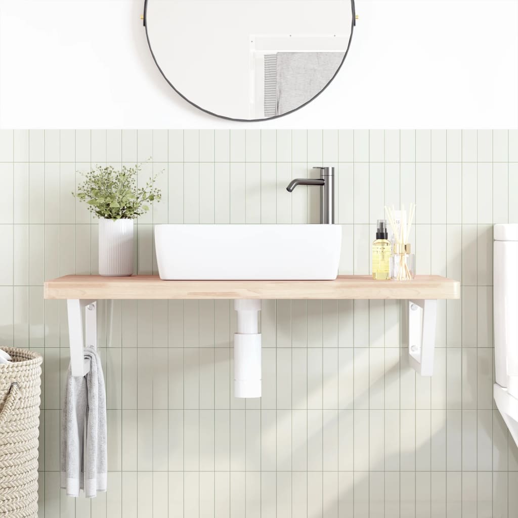 Badkamer wandschap staal en massief beukenhout is nu te koop bij PeponiXL, paradijselijk wonen!