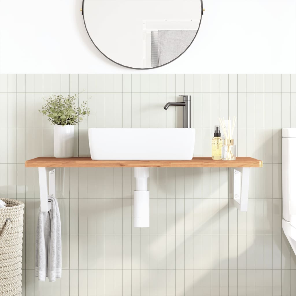 Badkamer wandschap staal en massief beukenhout is nu te koop bij PeponiXL, paradijselijk wonen!