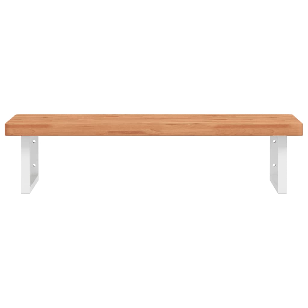 Badkamer wandschap staal en massief beukenhout is nu te koop bij PeponiXL, paradijselijk wonen!